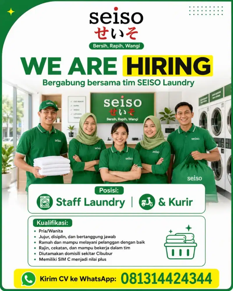 Lowongan Laundry Staff (Langsung Kirim Lamaran)