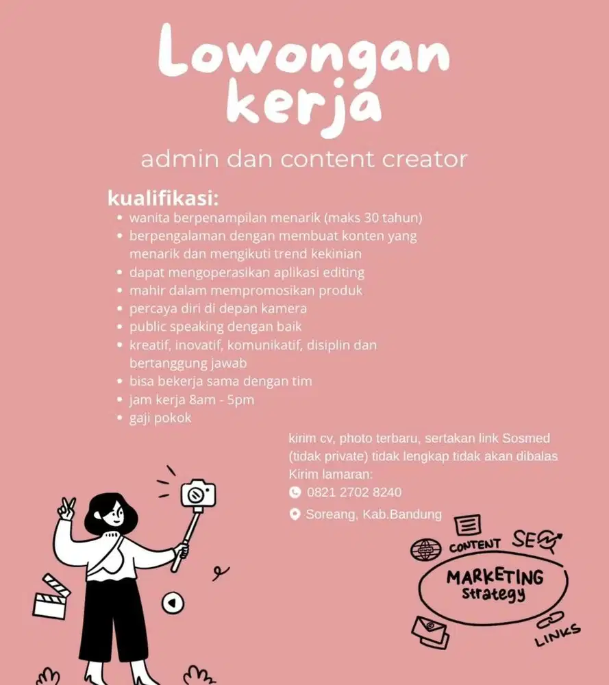Dibutuhkan segera admin online shop