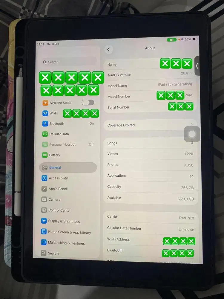 Ipad Gen 9 256 GB Celular