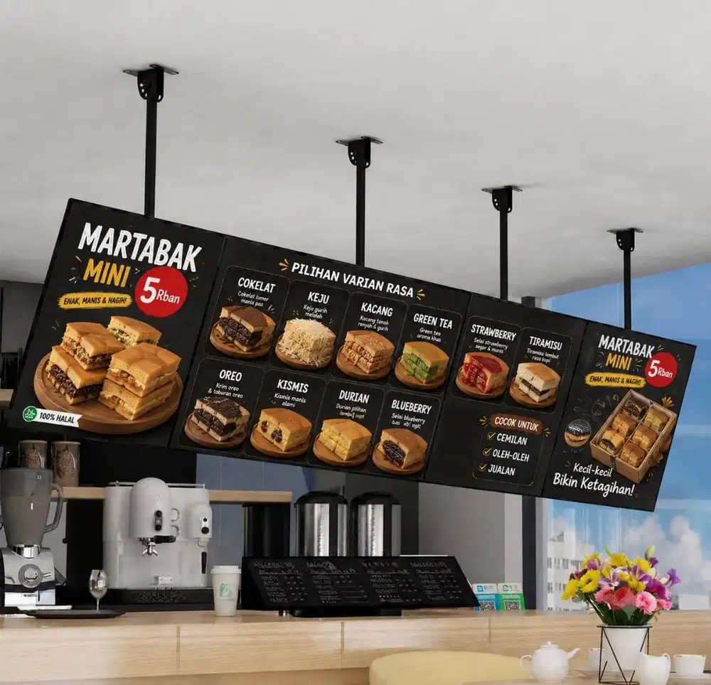 Papan Menu Slim LED – Hemat Tempat, Maksimal Visual