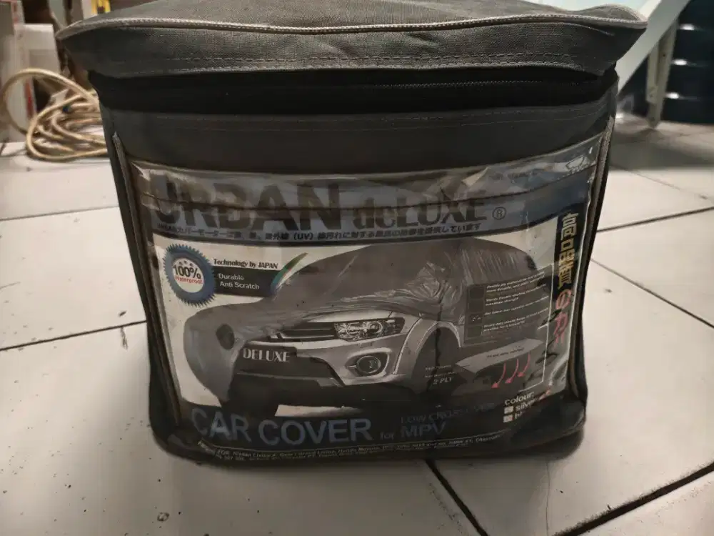 Sarung Mobil, Body Cover Urban Deluxe For MPV warna Silver Black