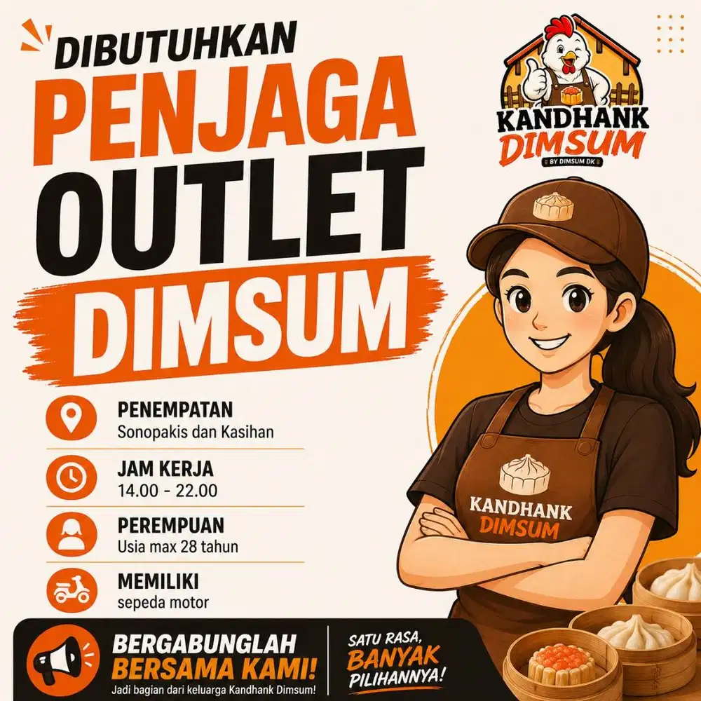 Dibutuhkan Penjaga Outlet Dimsum
