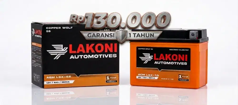 Aki Lakoni 5V GARANSI 1 TAHUN