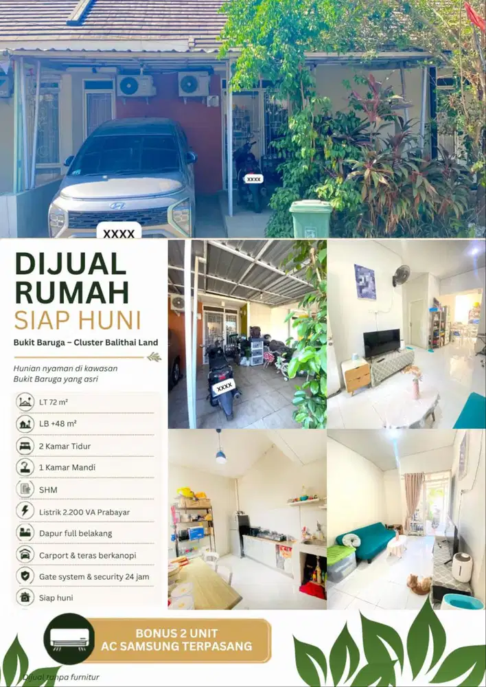 Rumah Siap Huni di Bukit Baruga Tinggal Masuk, Lingkungan Nyaman