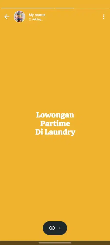Lowongan untuk Partime di Laundry