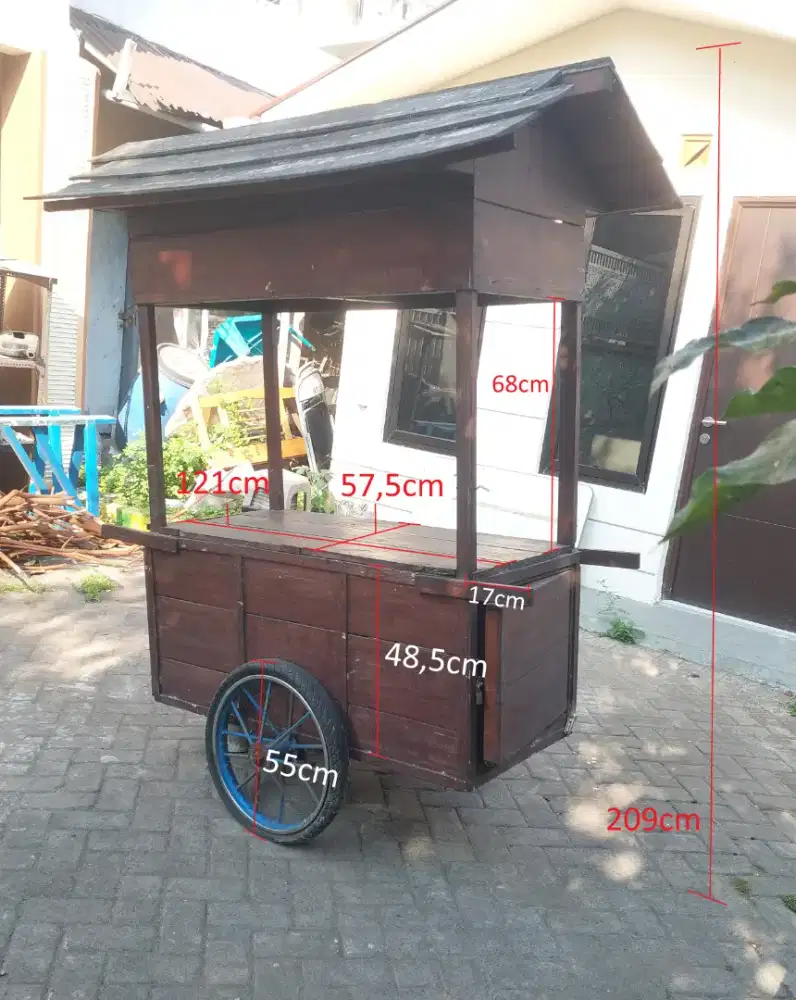 Rombong full kayu bekas