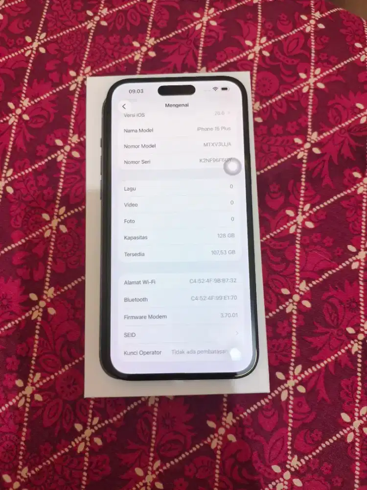 Apple iPhone 15 Plus 128gb Black Mulus