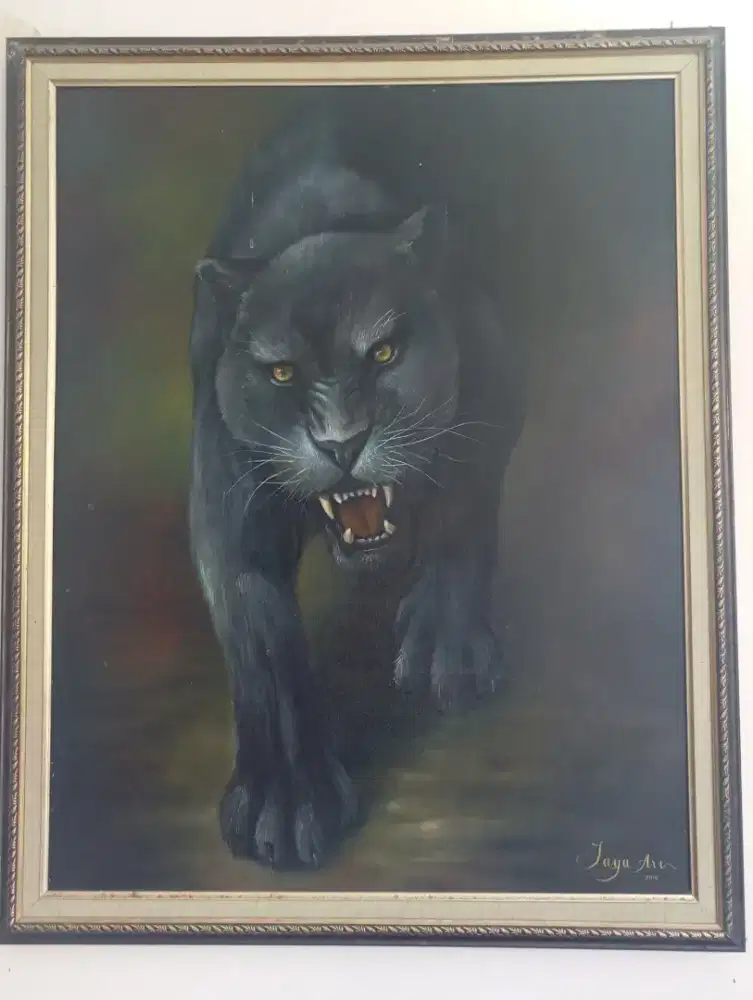 LUKISAN HARIMAU HITAM LANGKA