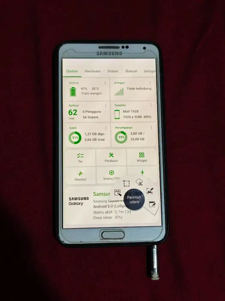 Samsung Galaxy Note 3,Fungsi Normal, Minus Pemakaian, 350K Nett