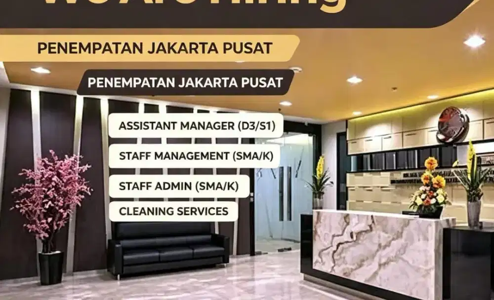 Dibutuhkan staff kantor