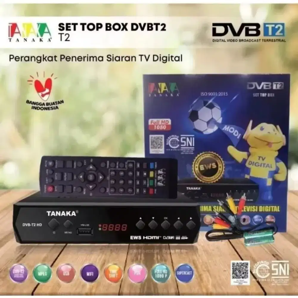 SET TOP BOX / STB TANAKA V2 BODI METAL PENERIMA SIARAN DIGITAL (BARU)