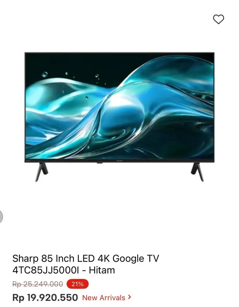 SHARP GOOGLE TV 4K 85inc