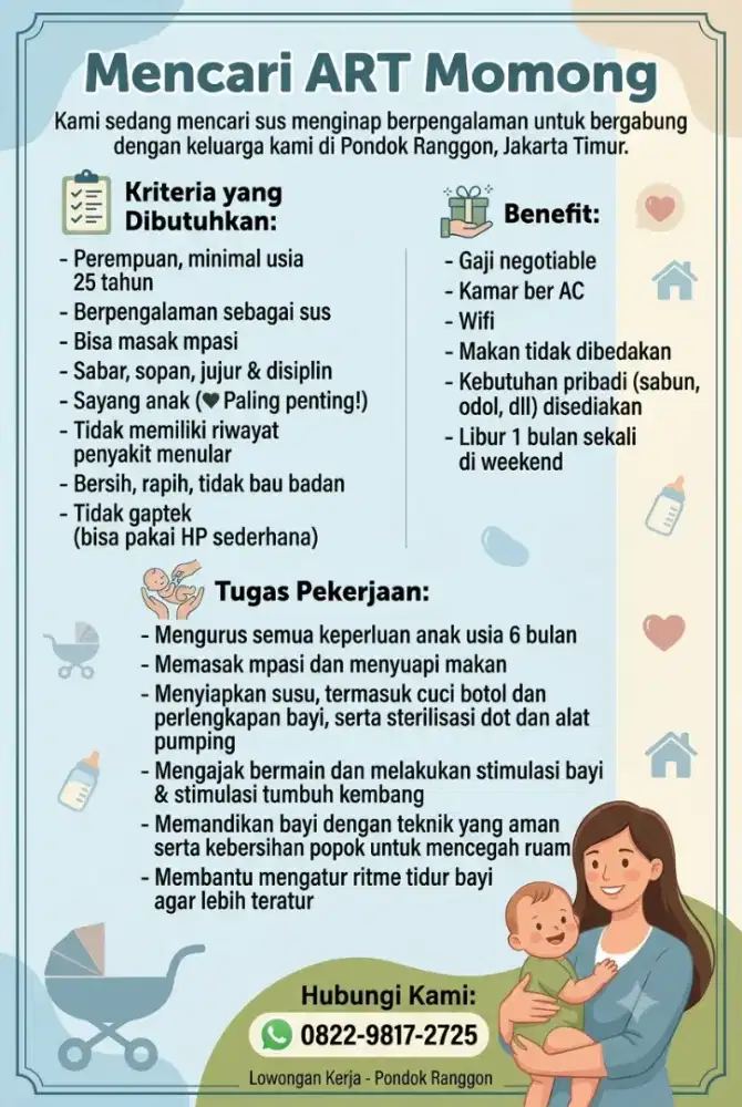 Dibutuhkan Segera ART momong
