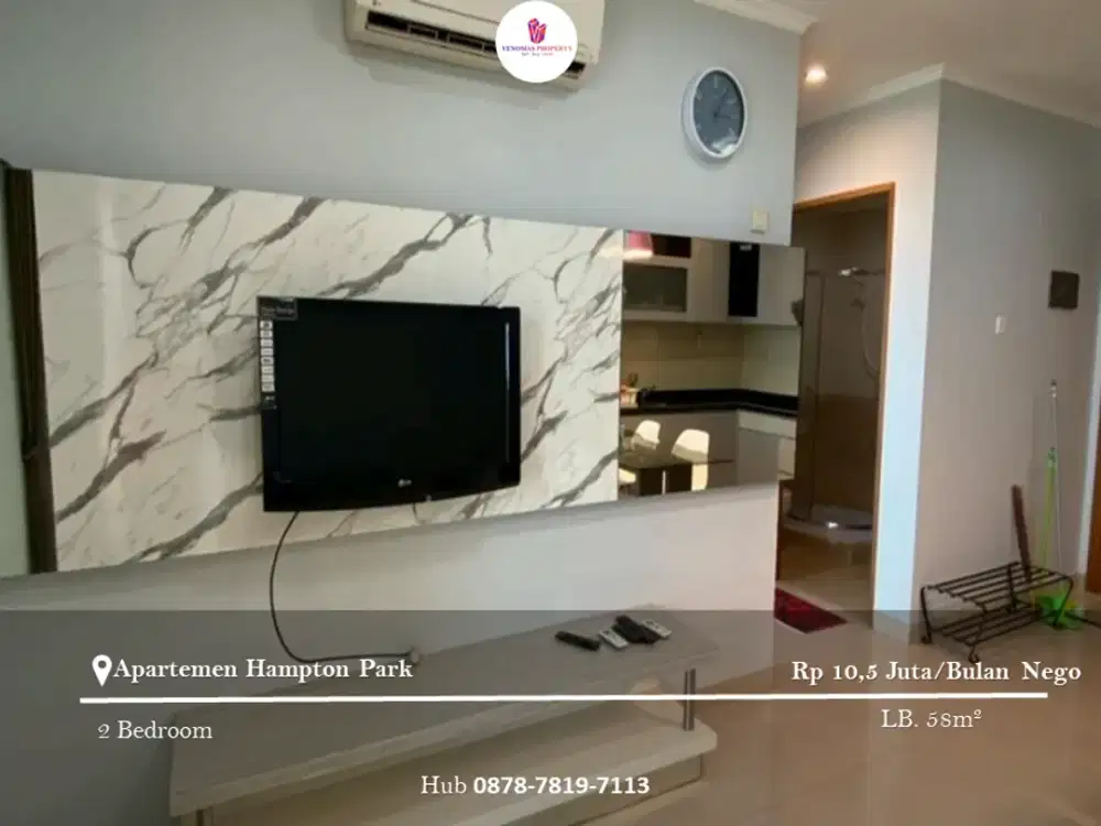 Disewakan Apartement Hampton Park 2BR Full Furnished & New Tower B