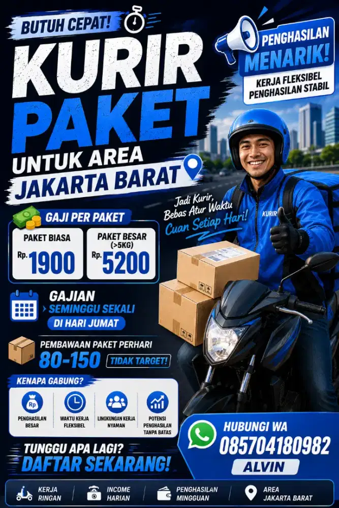 LOWONGAN KERJA KURIR PAKET