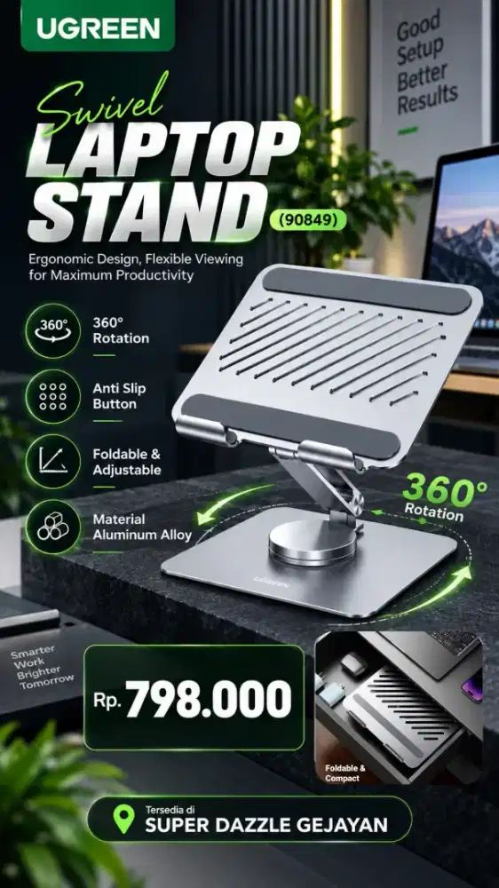 UGREEN FOLDABLE LAPTOP STAND (90849)