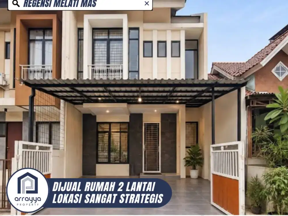 DIJUAL RUMAH CANTIK 2 LANTAI SIAP HUNI LOKASI STRATEGIS DI REGENSI MELATI MAS (DM106)