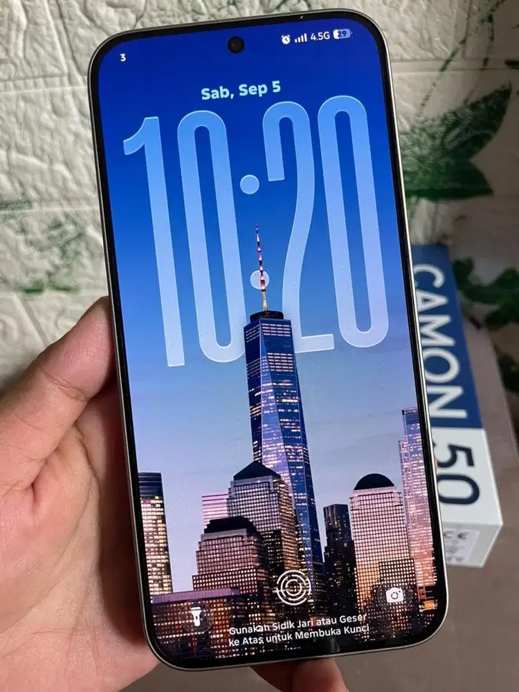 Tecno camon 50 FIR GREEN  8+8/128 GB MULUS FULL SET GARANSI RESMI