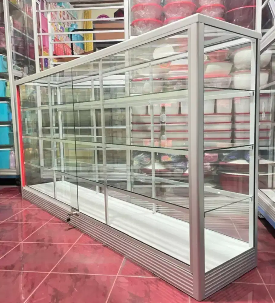 Etalase Panjang 2M x 1M Untuk Perlengkapan Usaha Anda