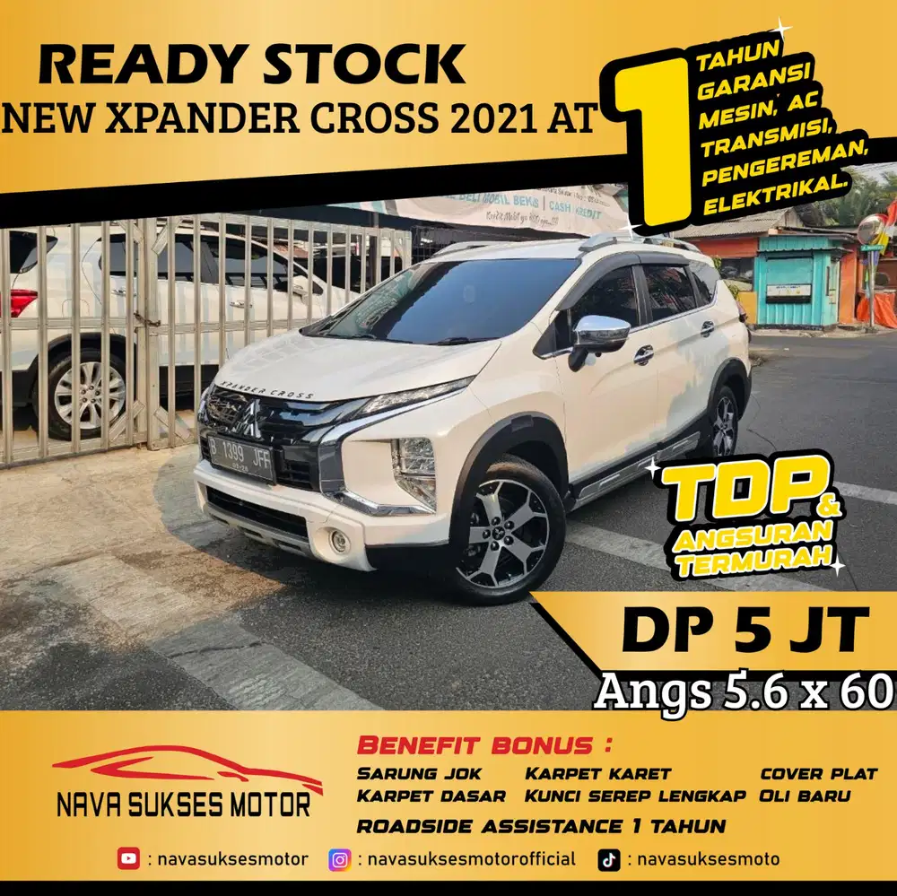 TDP 5 Jt Angs Termurah New Xpander Cross 2021 Matic Putih Low Km