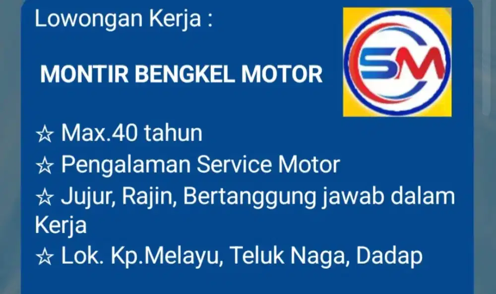 Loker MONTIR MOTOR