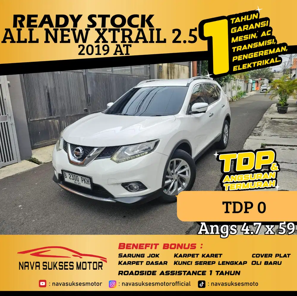 TDP 0 Angs Termurah All New Xtrail 2.5 2019 Matic Putih Low Km LikeNew