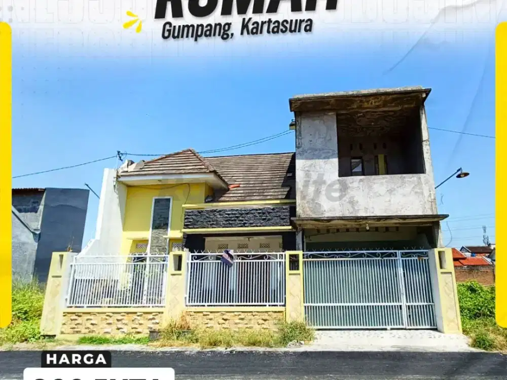 DIJUAL RUMAH 2 LANTAI HADAP TIMUR DI GUMPANG, KARTASURA