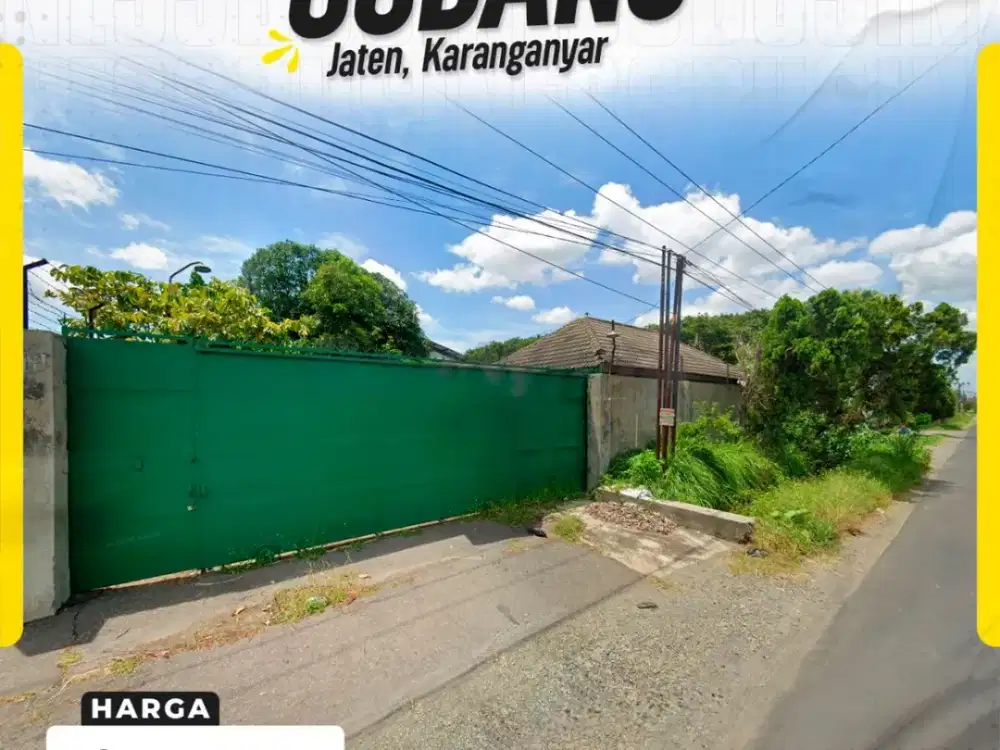 Gudang Pabrik Skala Industri 4.000 m² di Zona Industri Jaten Karanganyar, Akses Kontainer Dekat Tol