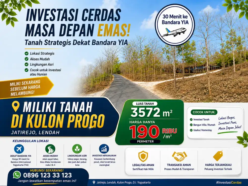 tanah startegis di lendah kulon progo