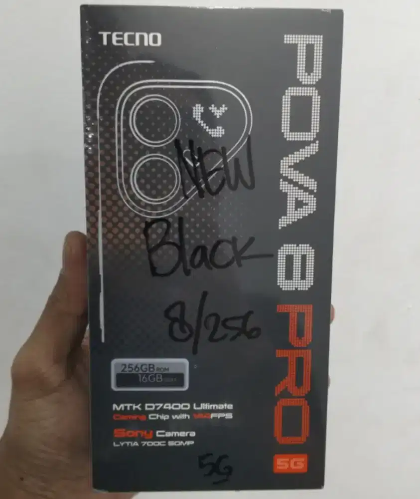 Tecno Pova 8 Pro 8GB+256GB Black BNIB Garansi Resmi Indonesia
