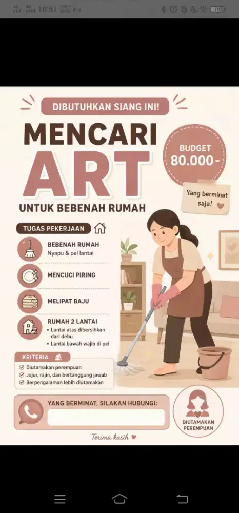 Asisten rumah tangga harian
