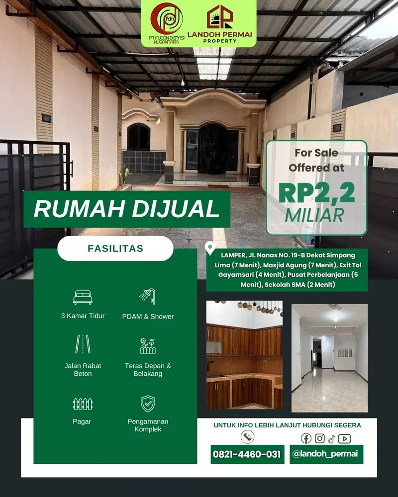 Rumah Premium di Lamper Tengah Semarang - Siap Huni
