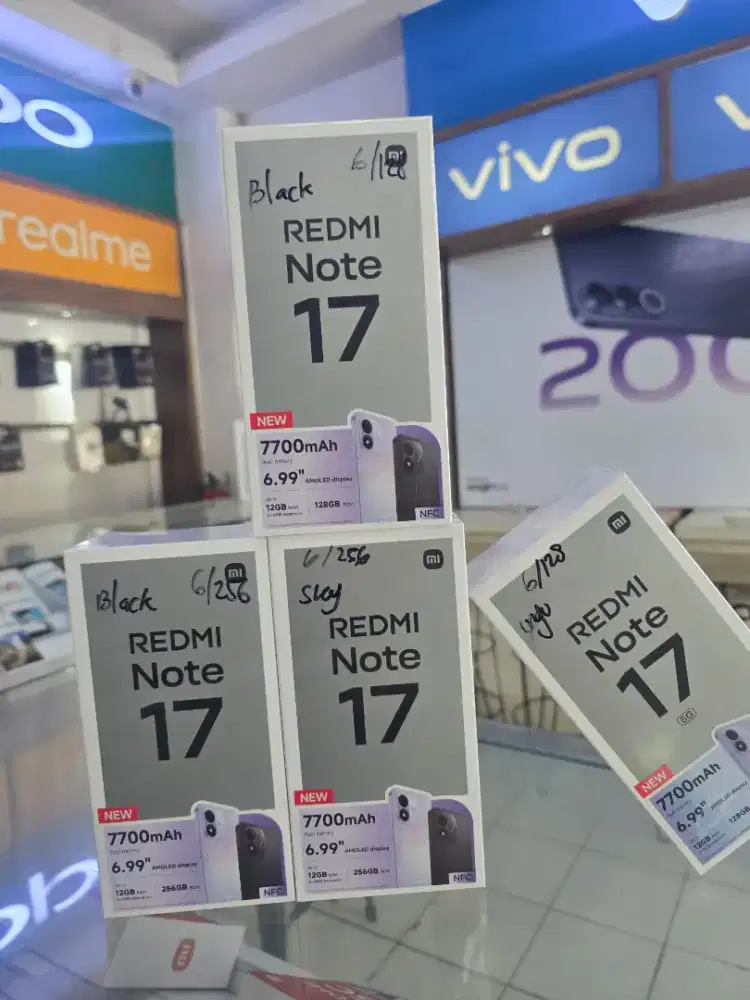 XIAOMI NOTE 17 RAM 6+6/128 BARU
