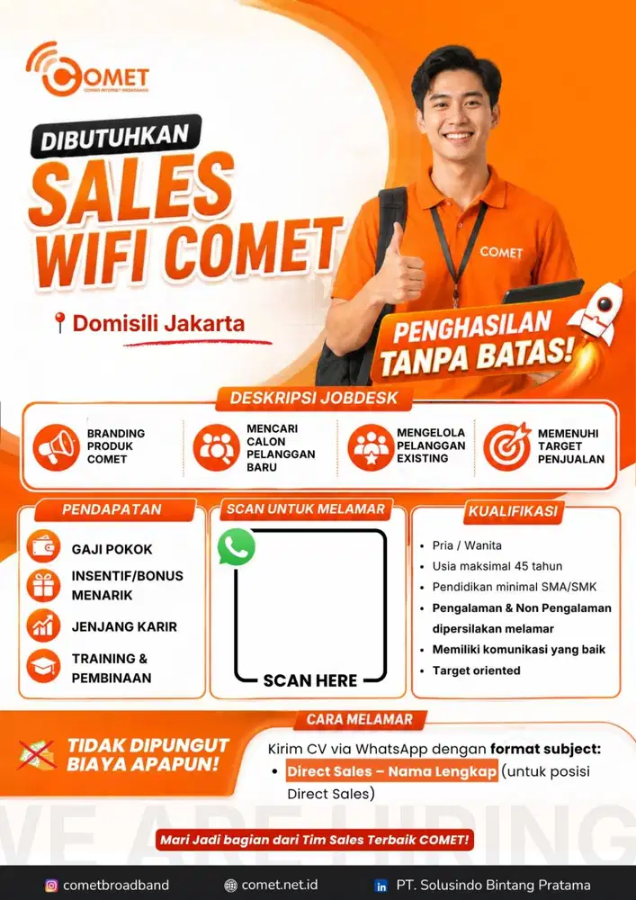 Dibuka lowongan sales canvassing