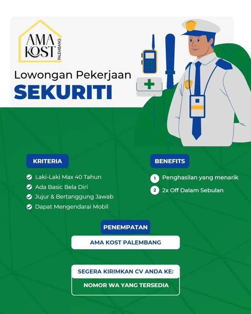Lowongan Pekerjaan: SECURITY