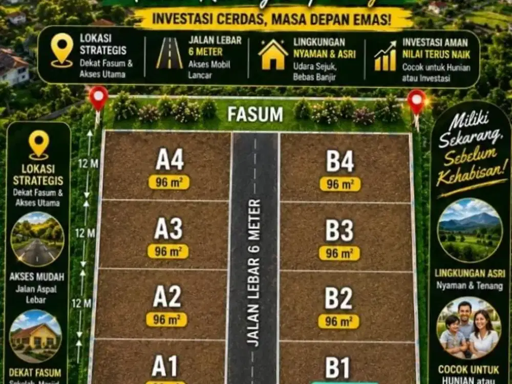 DIJUAL TANAH KAVLING SIAP BANGUN – KARANGANYAR KOTA
