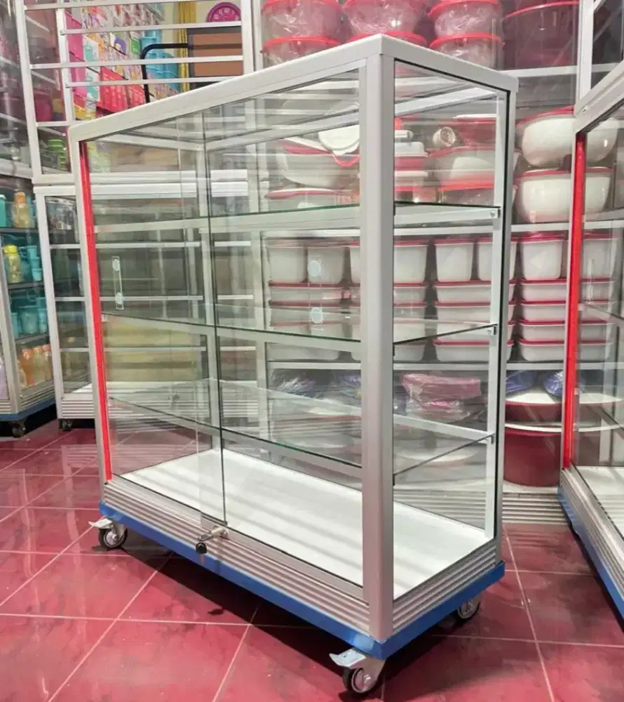 Etalase 1M Pakai Roda Besar Buat Toko,Warung