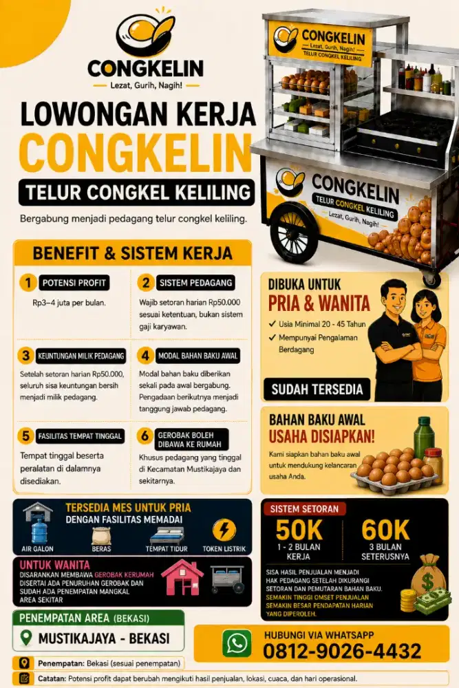 LOKER TELUR CONGKEL KELILING