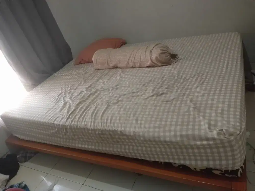 kasur + dipan jati kekinian