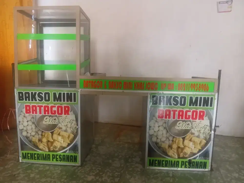 Jual Gerobag Motor bakso mini dan batagor