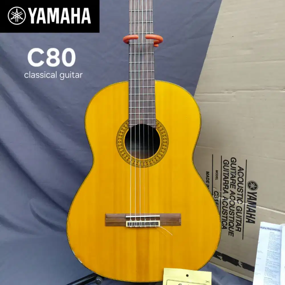 Yamaha C80 Original Gitar klasik seri tertinggi Tipe C + Senar baru