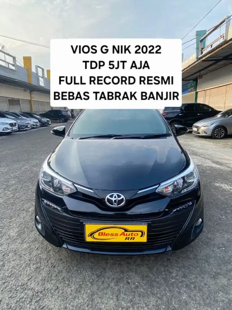 Toyota Vios 2022 G tdp 5jt 2021 hitam/ 2023 odo 50rb record