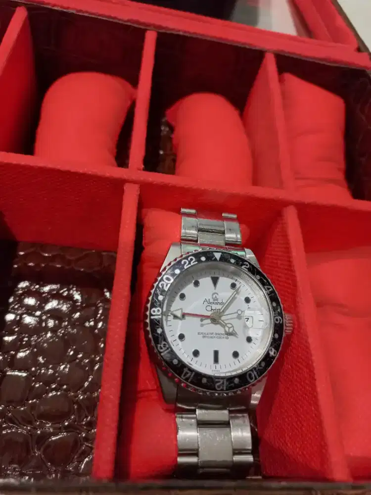 Jam tangan alexandre Christie GMT Preloved original