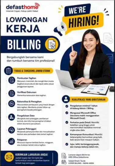 Loker Billing dan Customer Servise