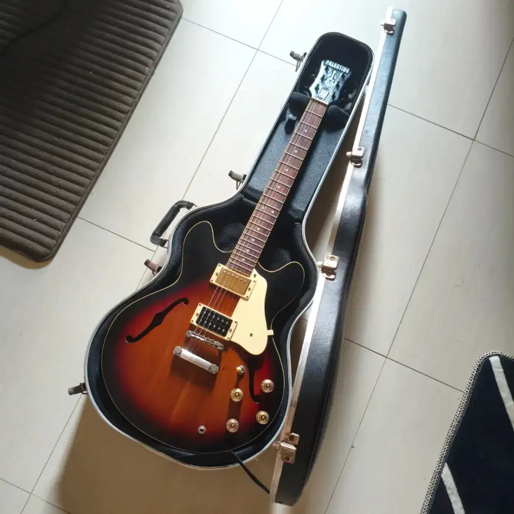 NEGO Gitar CUSTOM Epiphone ES335 Style Bodi FULL HOLLOW BODY + 2 Case