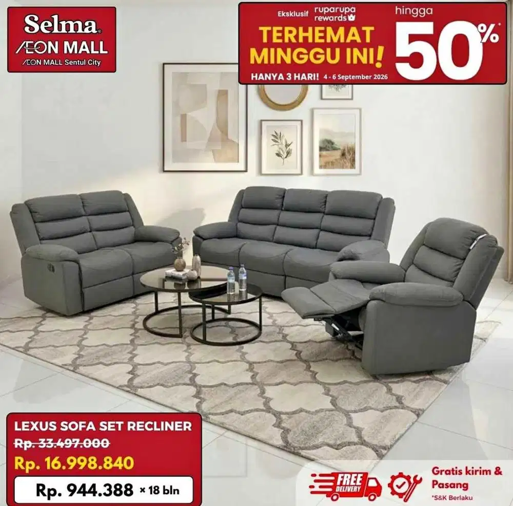Sofa lexus set recliner