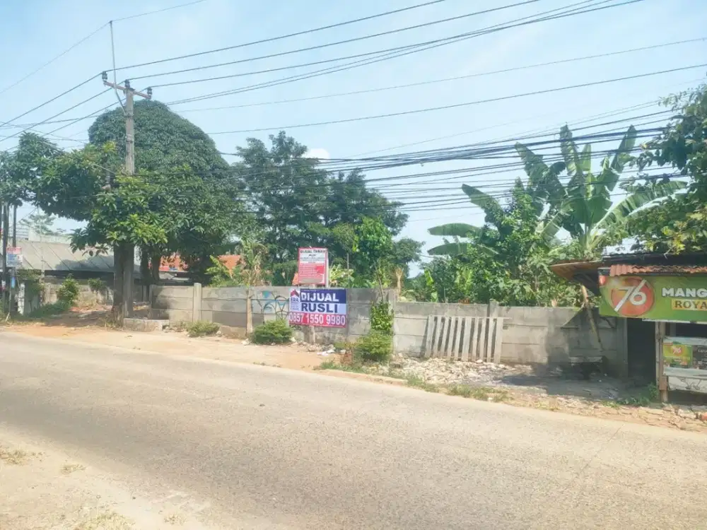 Ri. Dijual Murah Tanah Kosong Pinggir Jalan Utama Jl Raya Tapos Cimanggis Depok