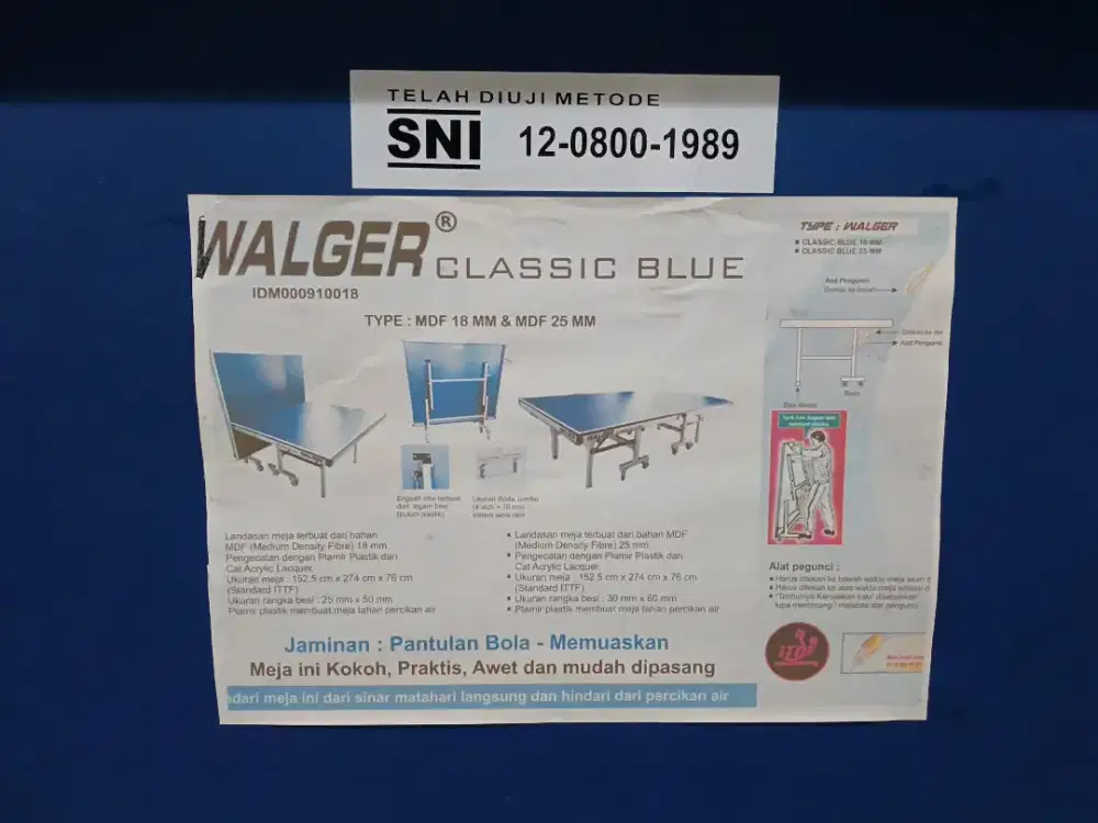 Meja pingpong walger 18