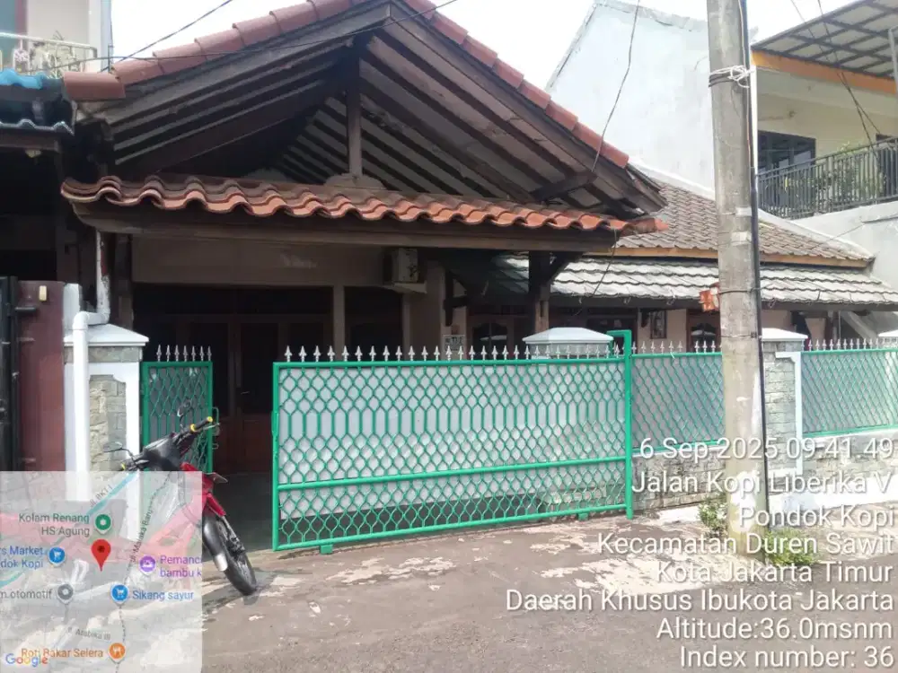 Disewakan rumah pondok kopi jakarta timur  dekat pintu toll bintara