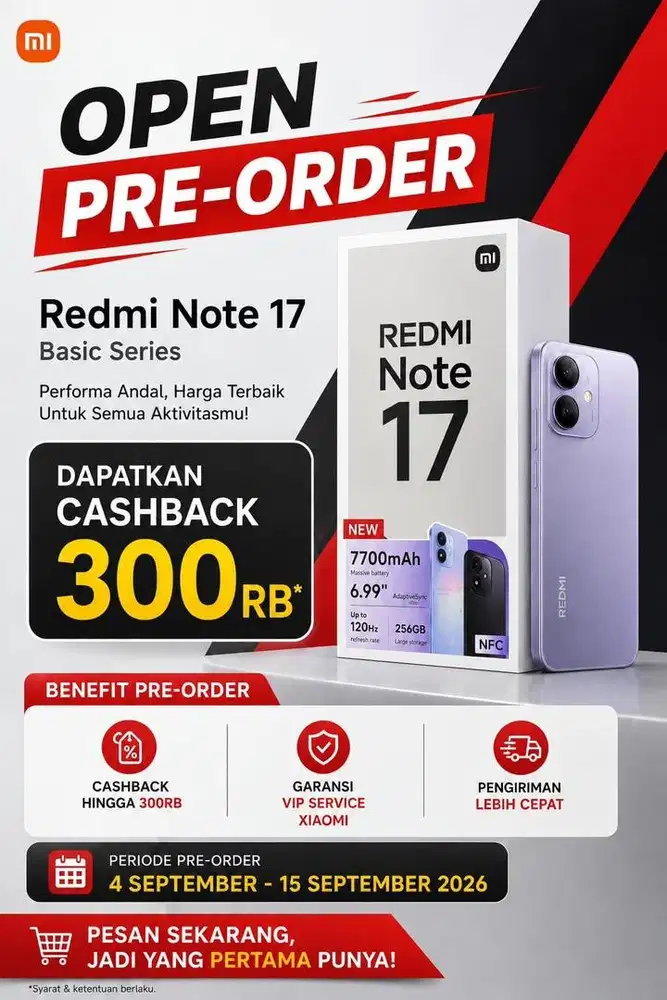 Pre-Order Redmi Note 17 6/256